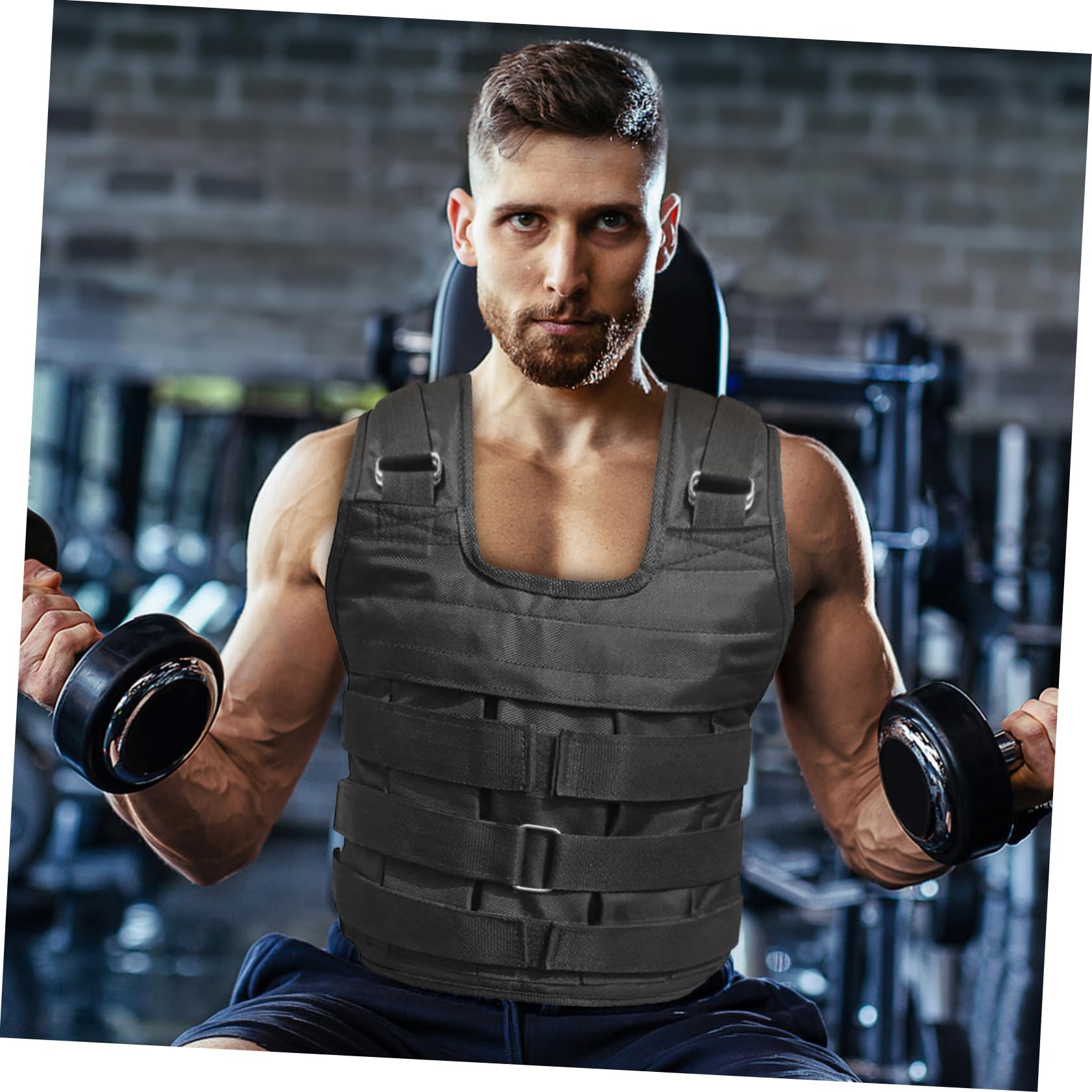 Gilet Zavorrato Regolabile Nero Oxford per Uomo e Donna | Fino a 50kg, per Palestra e Corsa, Design Moderno Vestibilità Versatile