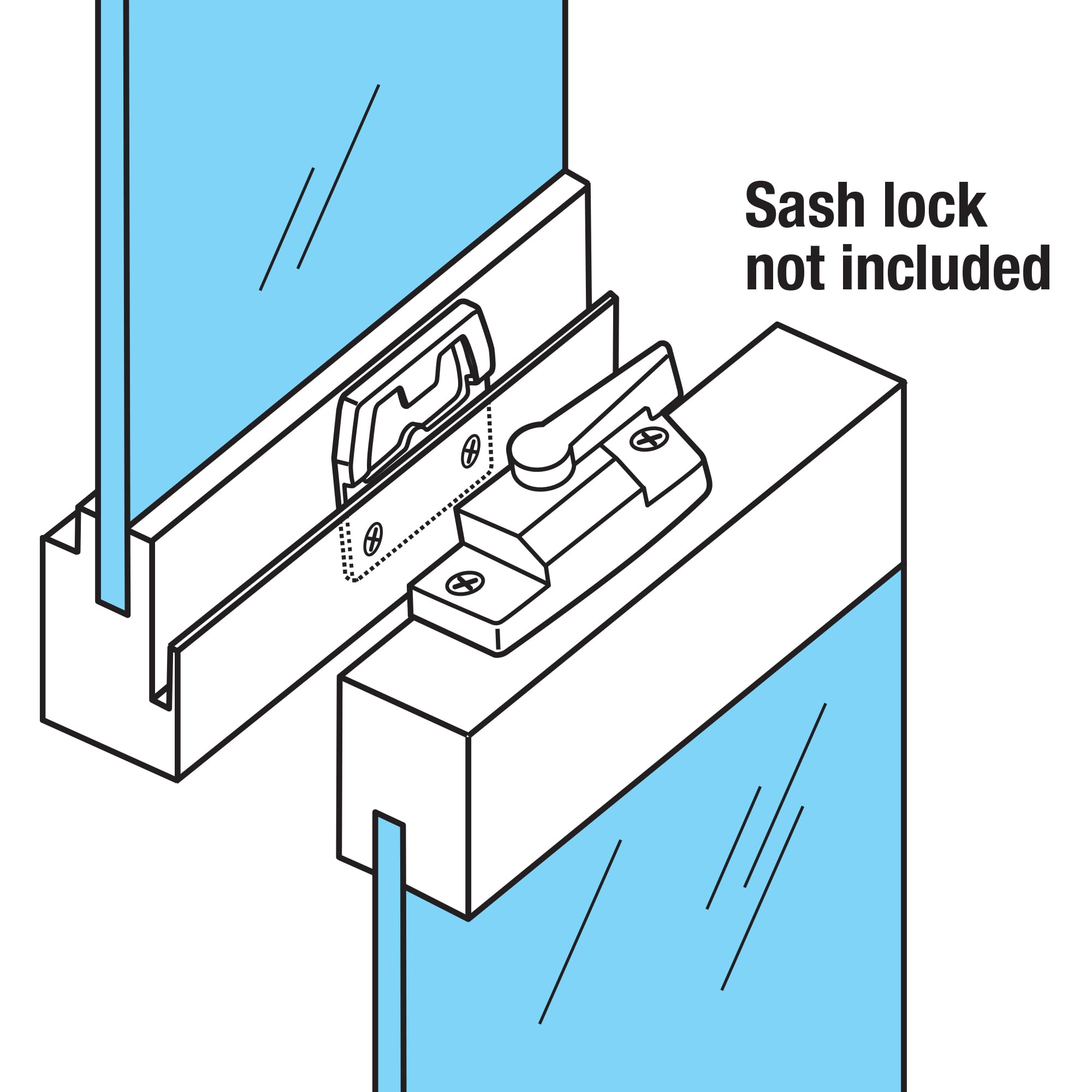 prime-line Produkte F 2738 Fenster Verriegelung Face Keeper, weiß, (2 Stück)