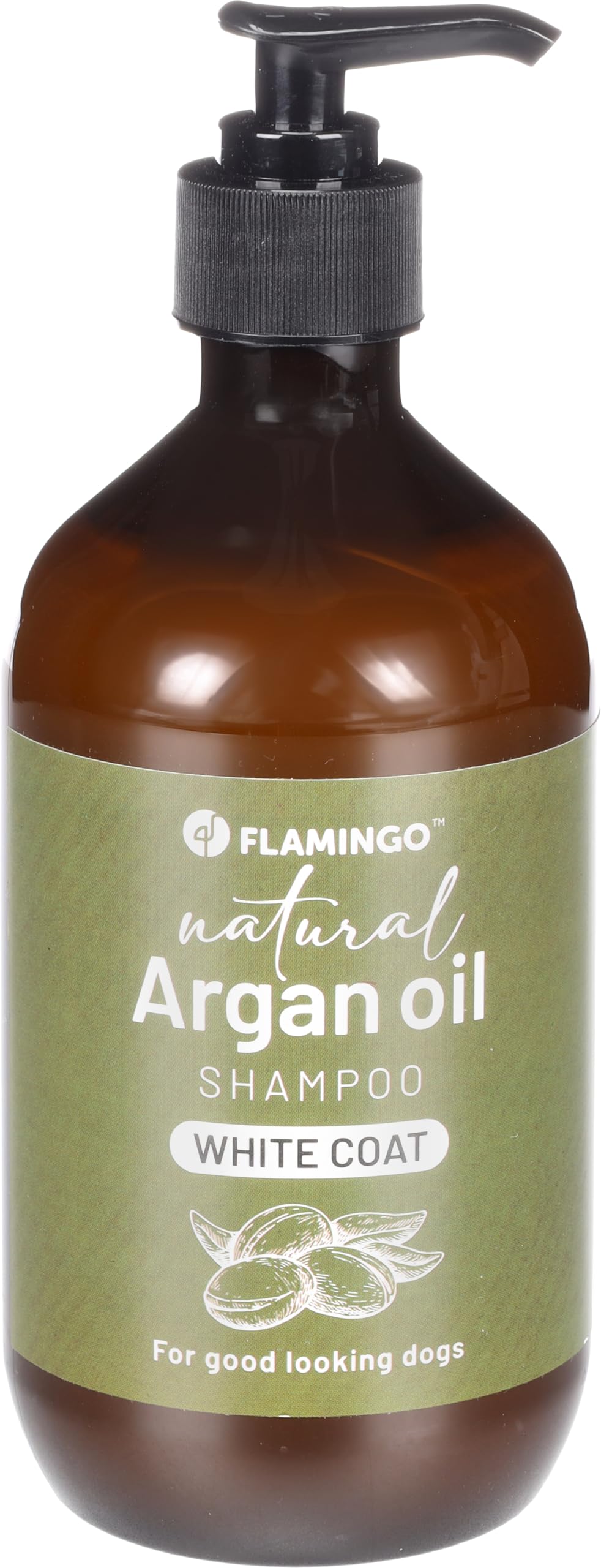 Flamingo Shampoo Nature for a white coat 500 ml, Transparent
