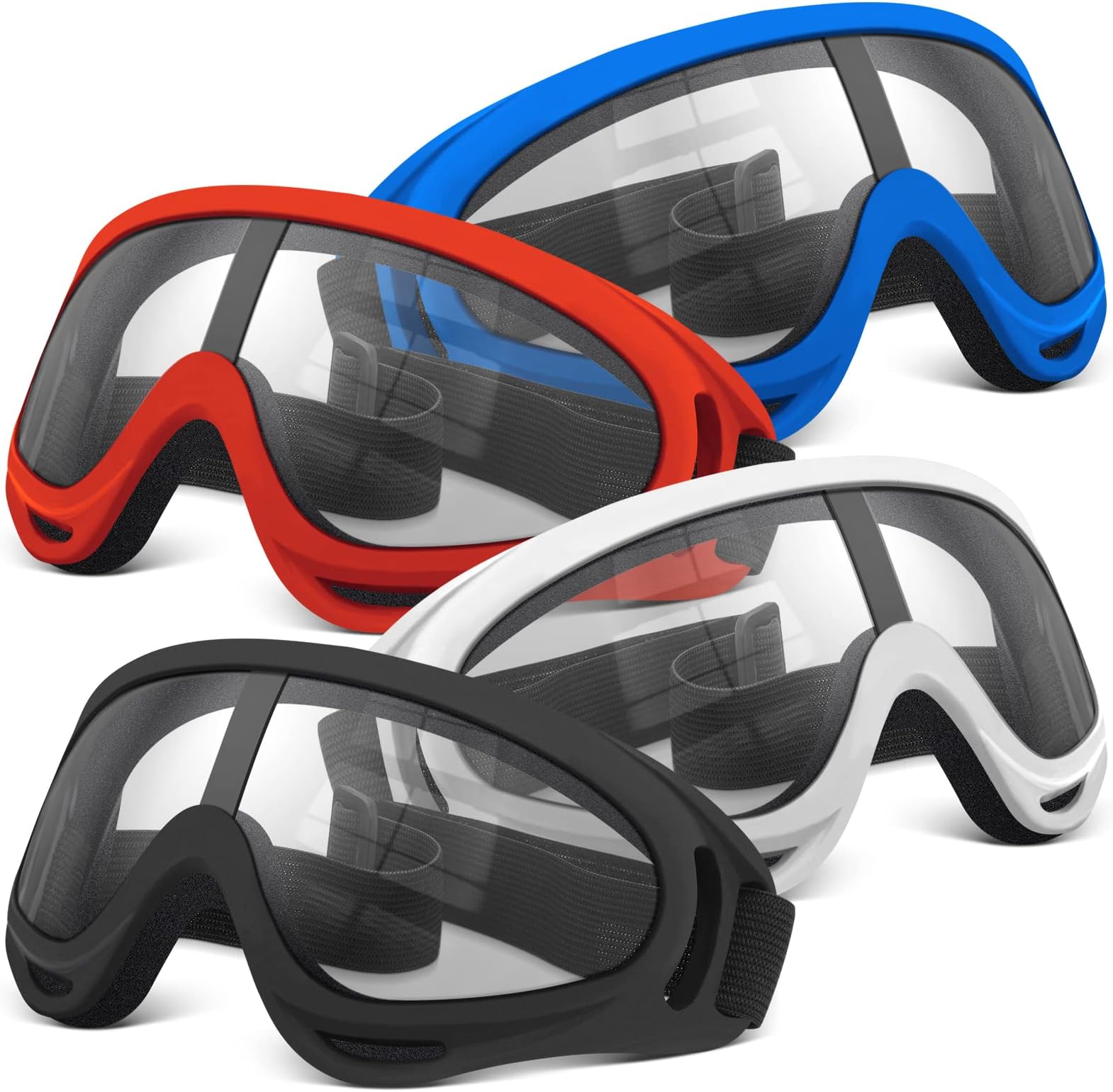 4 Pack Protective Goggles Safety Glasses Eyewear Compatible with Nerf Guns for Kids Teens Game Battle