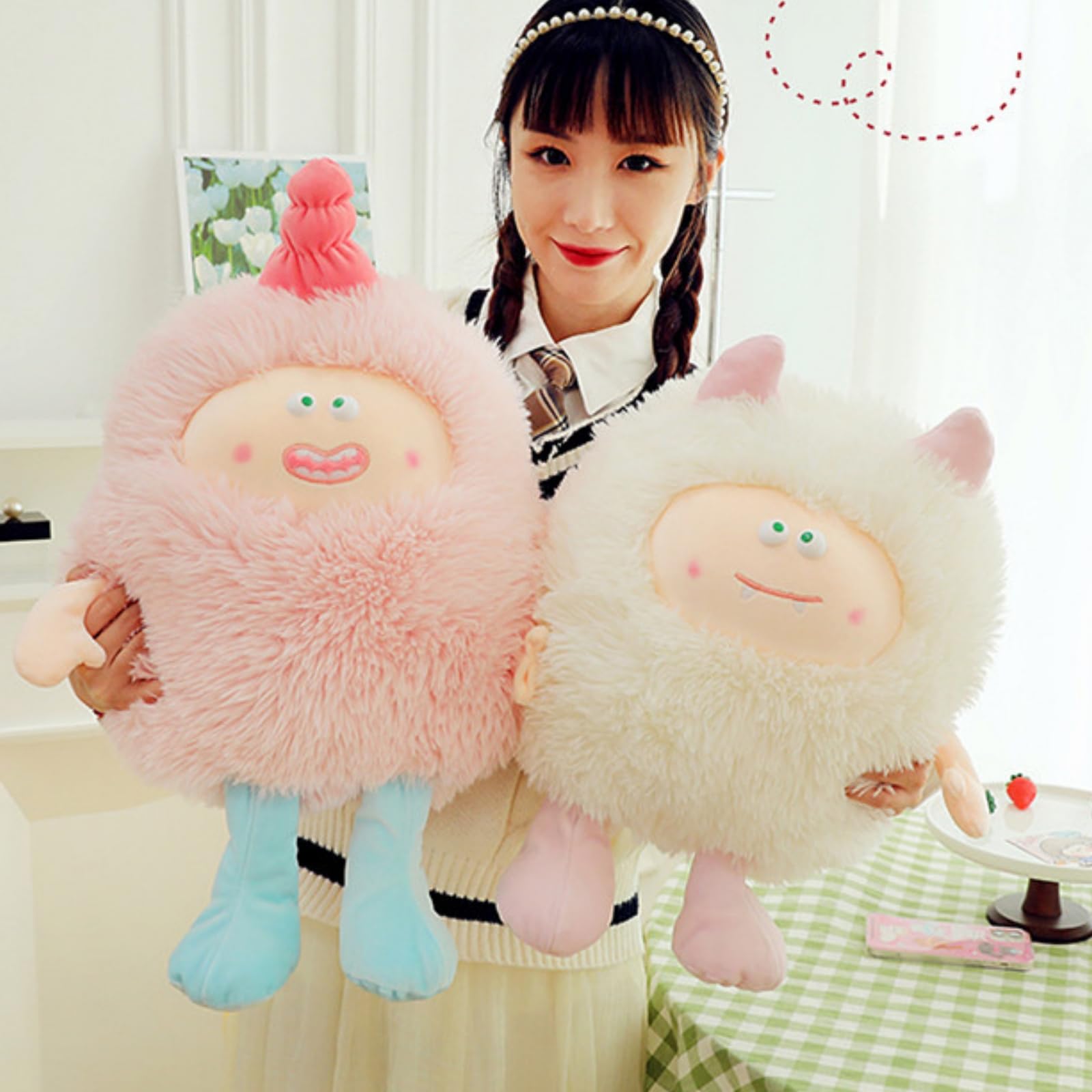 Amazon.co.jp: [Hushan] 毛むくじゃら モンスター ぬいぐるみ ふわふわ