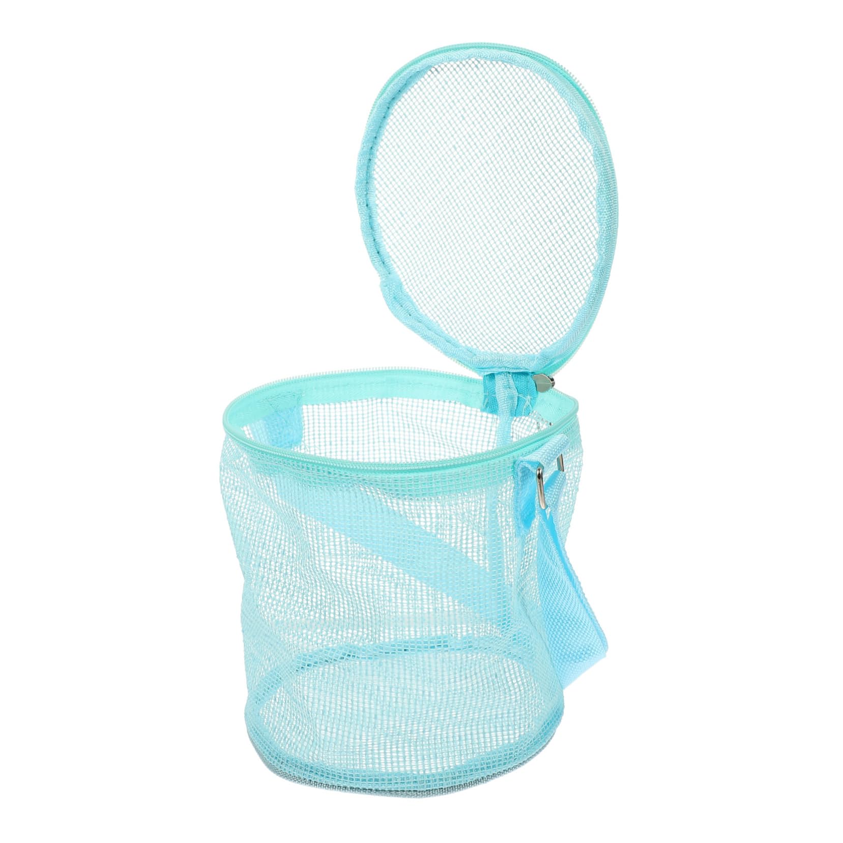 LIOOBO Mesh Beach Bag Portable Shell Storage Pouch for Lightweight Organizer for Beach Fun for Collecting Seashells and Swimming Sundries Unique Design