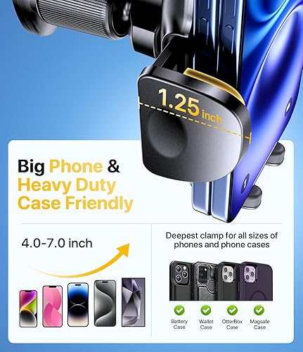 Miniatura 6 de Miracase Soporte de teléfono para tu automóvil con clip de gancho de metal, soporte de teléfono celular para ventilación de aire, soporte universal