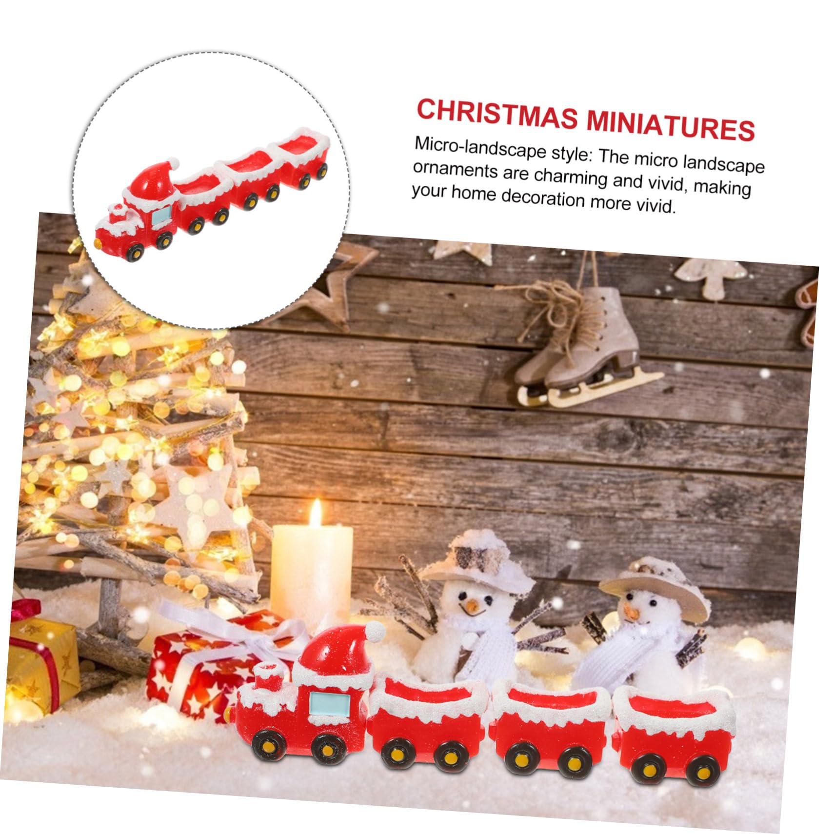 Didiseaon 5 Set Di Decorazioni Natalizie Con Slitta Trainata Da Alci Carrozza Trainata Da Cervi Micro Paesaggi Decorazioni Natalizie In Lamina Decorazioni Per Le Feste Decorazioni