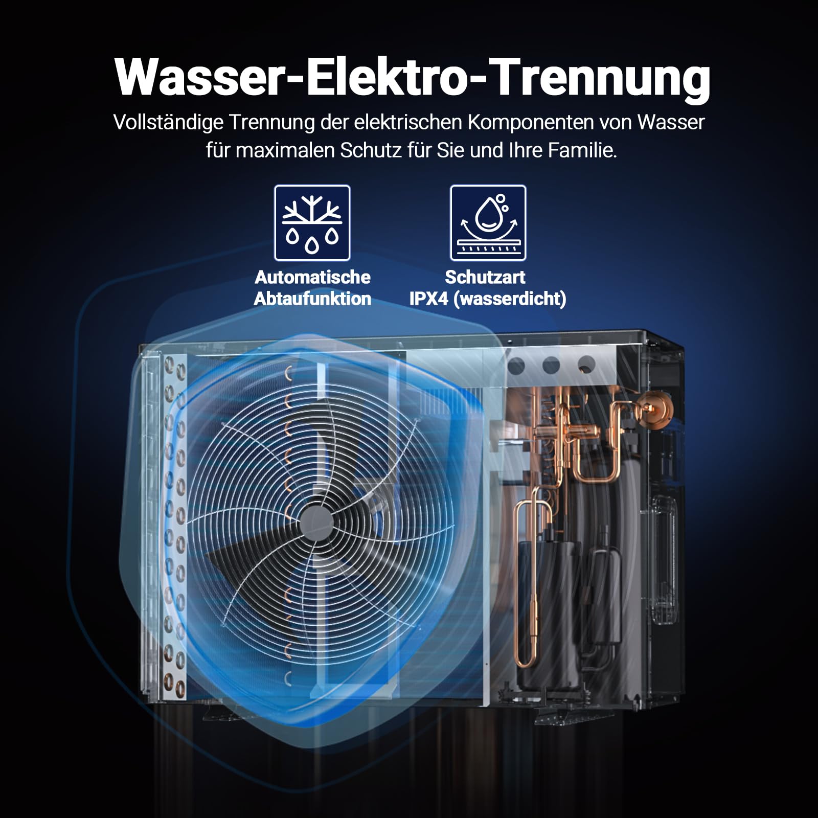 H18 Inverter Pool Wärmepumpe 18 kW | Für Pools bis 79 m³ | Hocheffiziente Poolheizung mit COP 16, über 45% Energieersparnis, WLAN-Steuerung, 6,5 m³/h, Wärmepumpe für Aufstell- & Einbaupools