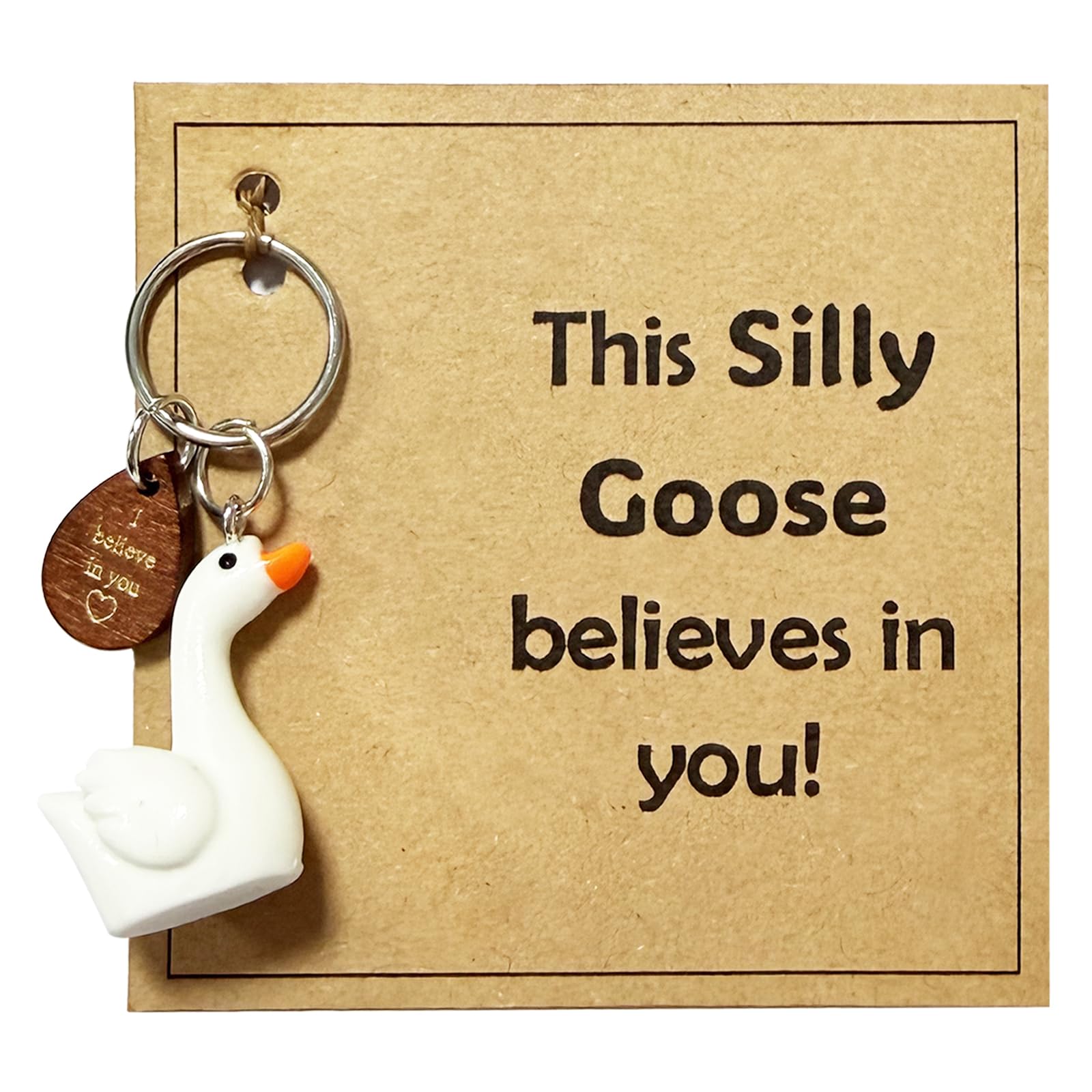 Virelle Women's Silly Goose Believer - Motivational Desk Decor With This Believes In You Message - Inspirational Home & Office Gift For Encouragement And Positivity