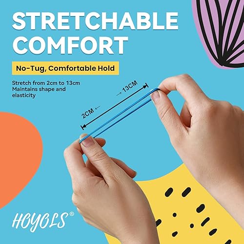 Miniatura 10 de HOYOLS Mini ligas elásticas para el pelo para niños pequeños, bandas de goma para coleta de caballo, para bebés y niñas (multicolor), TPU 1500