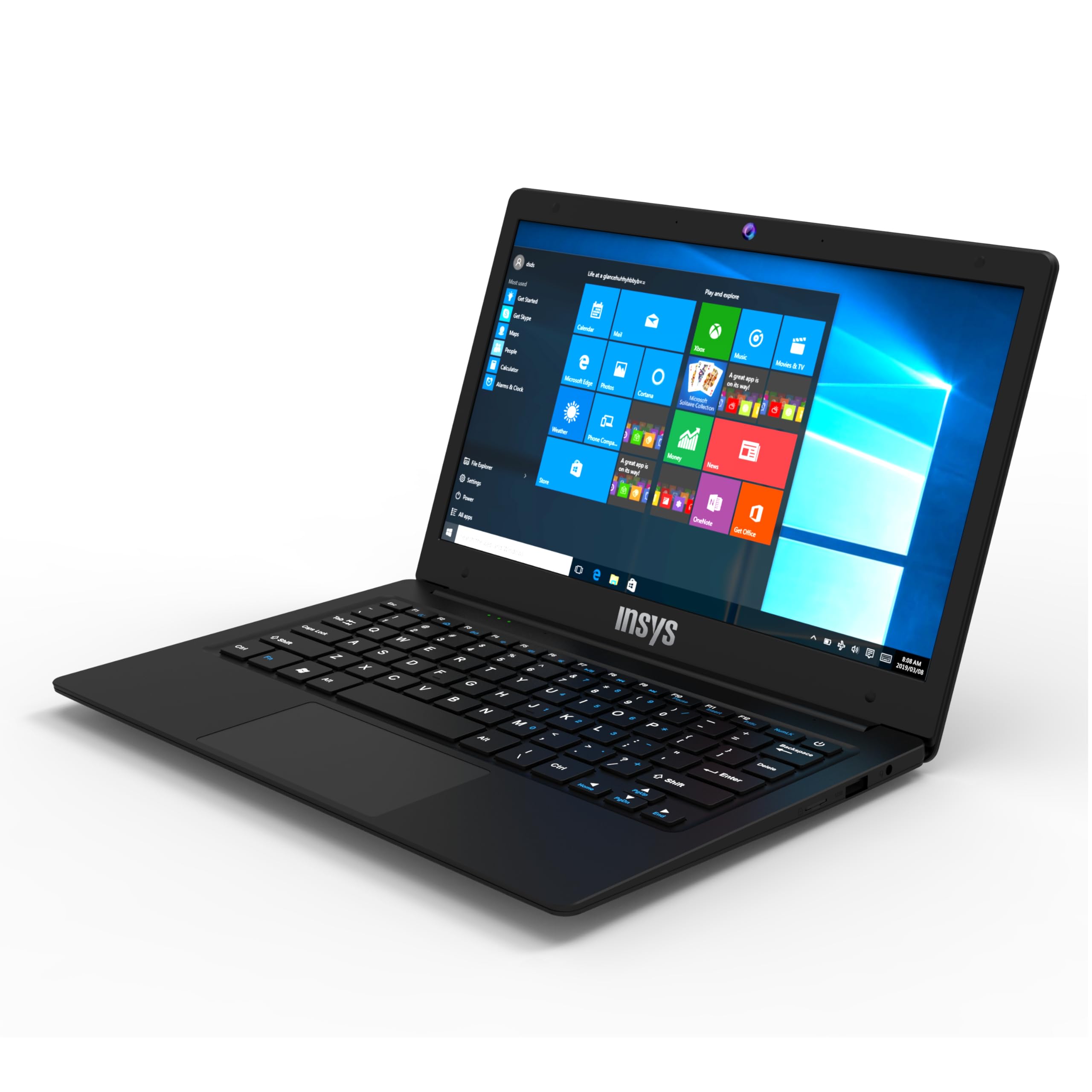 12-inch Laptop, Celeron N4020C, 4GB RAM, 256GB storage, Windows 11, Black