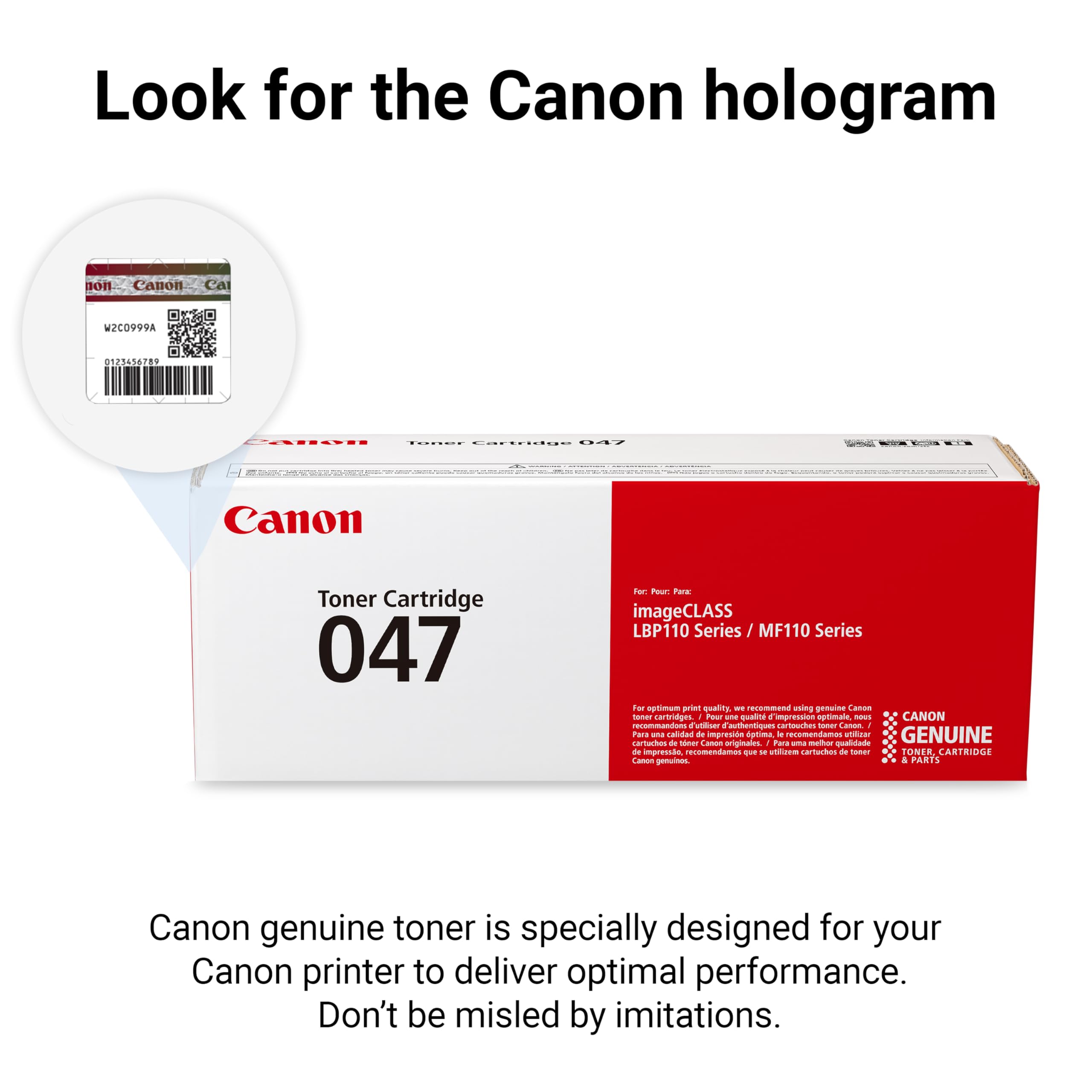 Amazon.com: Canon Genuine 047 Black Toner Cartridge Compatible