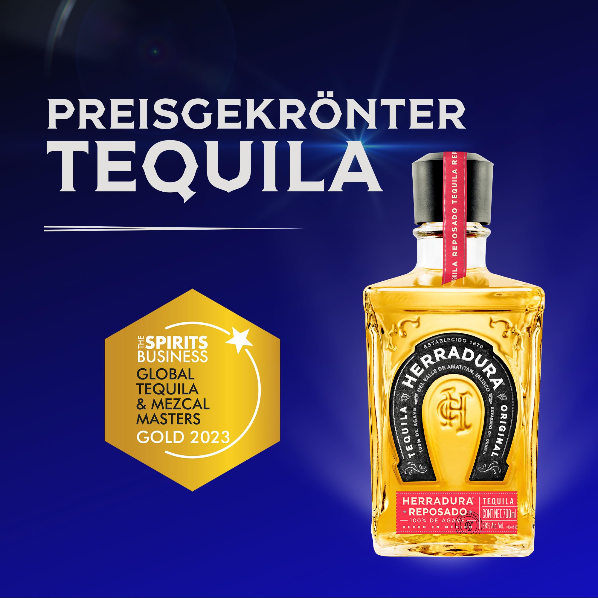 Herradura Reposado 70cl – Tequila invecchiata in botte per 11 mesi. 40% vol.