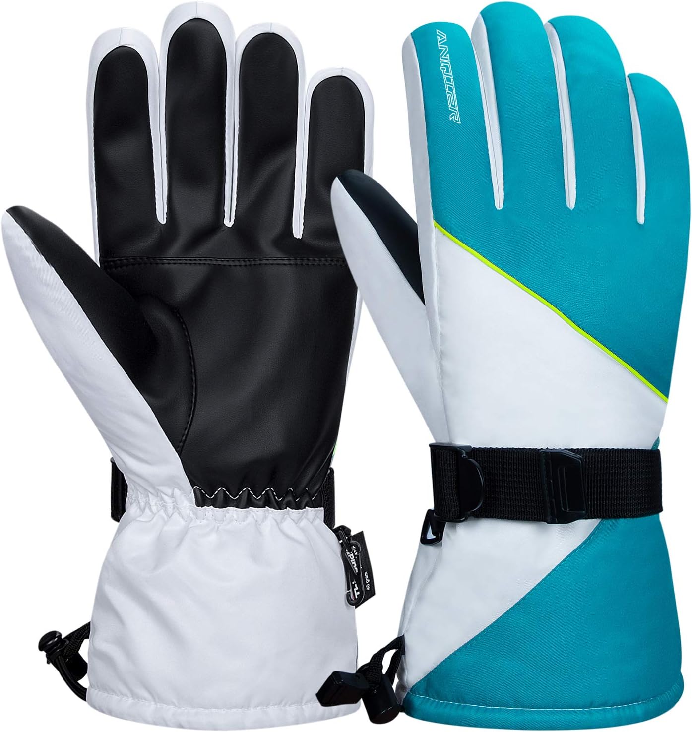 anqier Winter Gloves for Men Women Waterproof Ski Gloves Thermal Gloves 3M Thinsulate Snow Snowboard Cold Weather Gloves