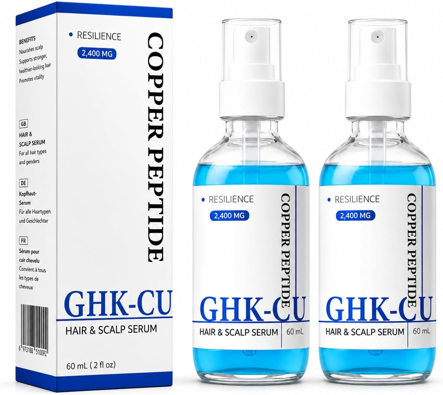 ghk-cu benefits for men Copper Peptide Hair Growth Serum Spray, 60ml Copper Peptide Serum, and women, promotes hair growth and improves thinning at the parting GHK-CU Copper Peptide Hair Growth