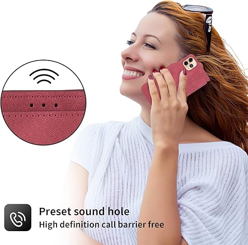 Miniatura 5 de Asuwish Funda de teléfono para iPhone 11 Pro Max 6.5 con protector de pantalla de vidrio templado y correa para la muñeca, soporte para tarjeta de