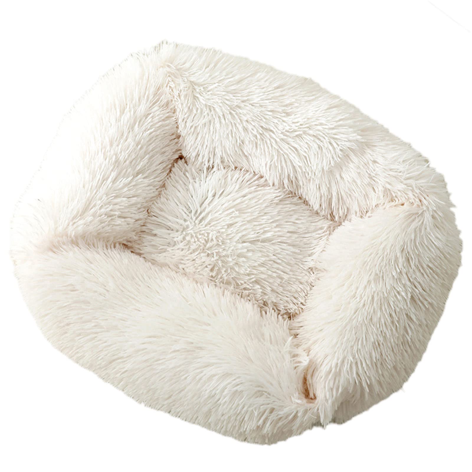 Zoomlie calming dog bed large washable cuddler bed fluffy plush warm comfy pet bed rectangular cat bed soft deep sleep dog bed for small medium large dogs cats (XXL(110 * 90 * 18cm),Cream)