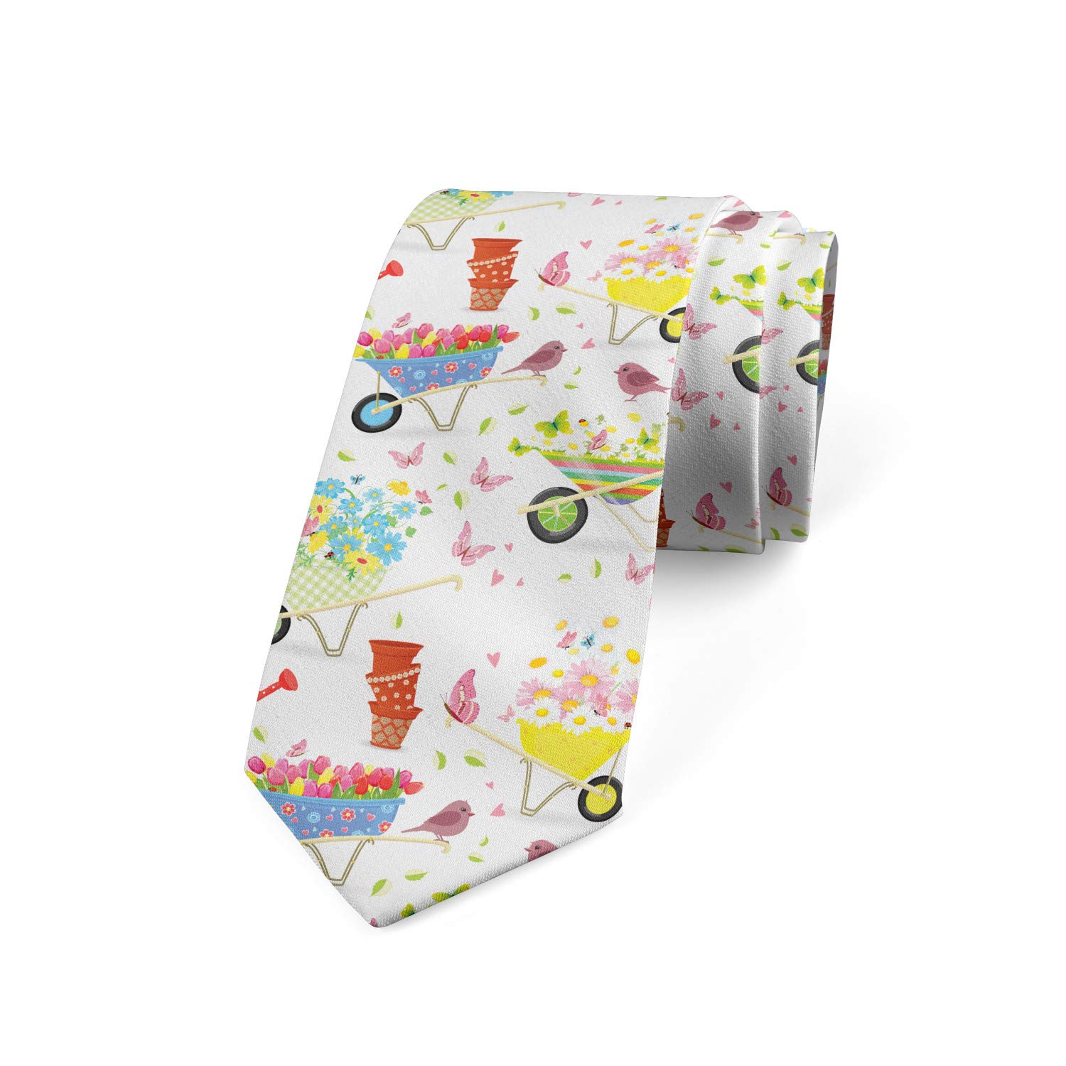 Wpamlrta Men's Tie Gardening Themed Necktie 3.7" Multicolor