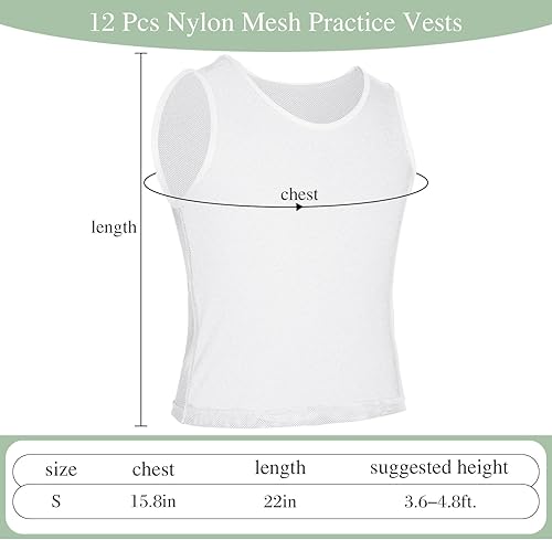 Miniatura 2 de Sintege 12 piezas de fútbol Pinnies Pennies Jersey Scrimmage chaleco de práctica deportiva Jersey de malla chaleco de baloncesto para jóvenes