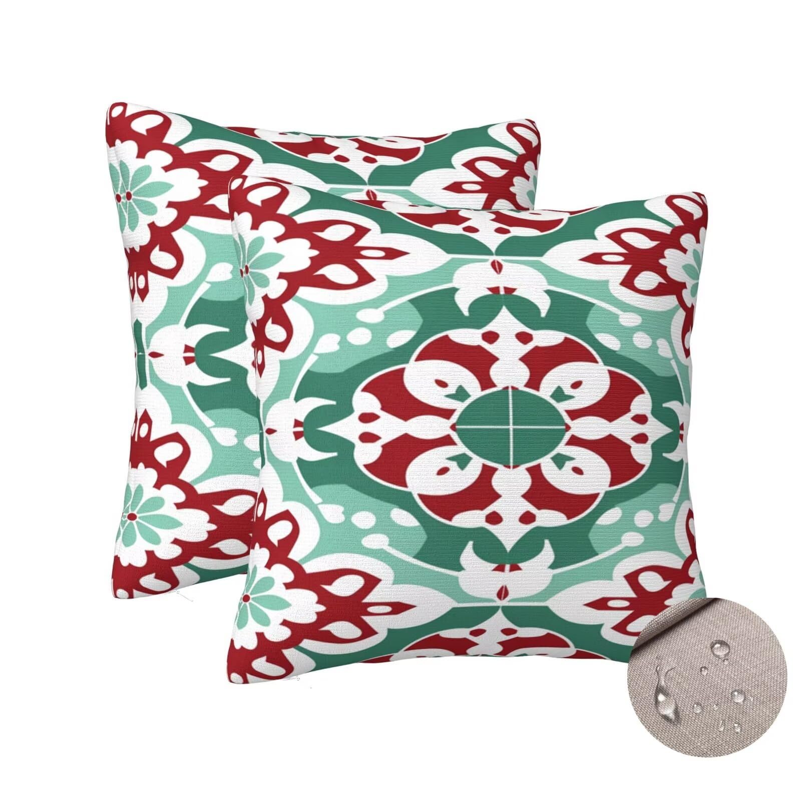 Coussin extérieur jardin étanche avec housse coussin 60x60 cm imperméable lot de 2
