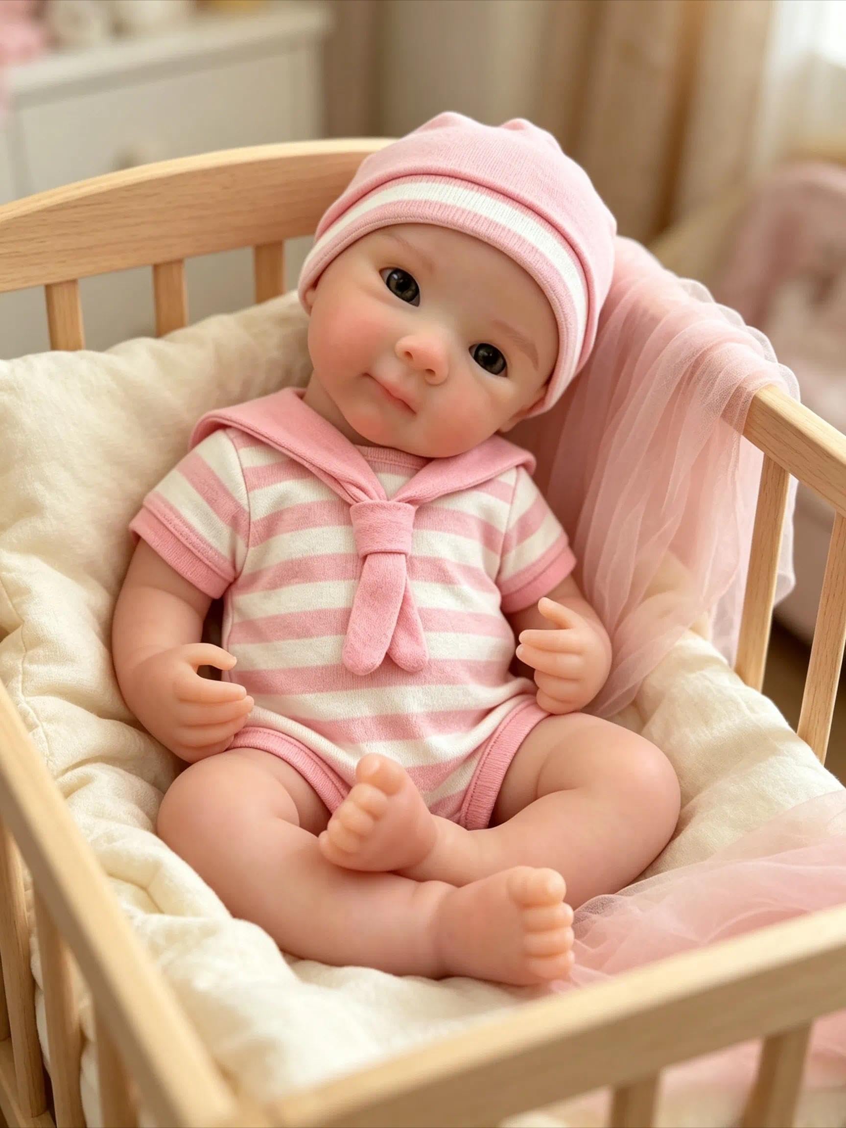 Zero pam Reborn Baby Vollsilikon Lebensecht, 30CM Reborn Puppe Silikon Baby Aus Platin-Silikon,babypuppen Wie Echt,Waschbar Lebensechte Babypuppen,Mit Zubehör, Geschenk Für Kinder Ab 3 Jahren