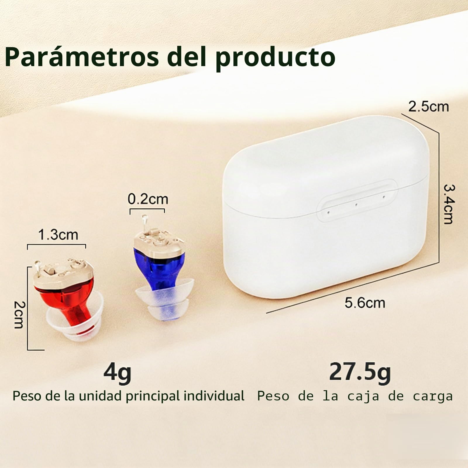 Dispositivo de sonido recargable para personas mayores y adultos, dispositivo de sonido invisible con 7 almohadillas de silicona de diferentes tamaños, diseño invisible intraural, excelencia de sonido