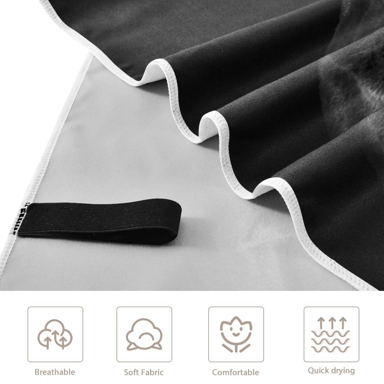 senya Beach Towels for Women Men, Panther in The Dark Beach Towels Swim Towels Oversized Quick Dry for Travel Beach Swim Pool Gym