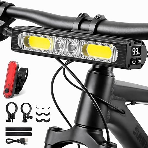 Bike Lights for Night Riding,1200 Lumens High&Low Beam Front Light,
