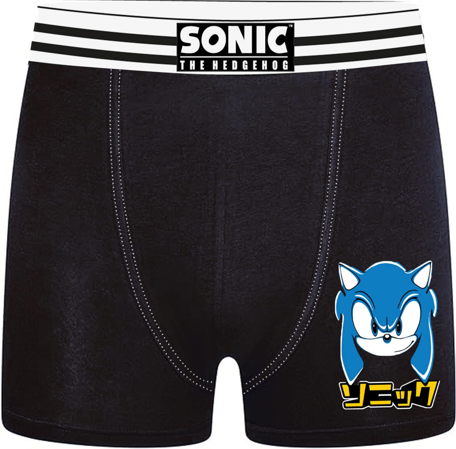 Sonic The Hedgehog Men's Black Boxers (Uk, Alpha, M, Regular, Regular, )