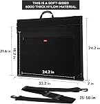 Nicpro Light Weight Art Portfolio Bag, 23 x 31 Black Art Canvas Portfolio Case with Detachable Shoulder Strap, Leather Corners, Carrying Storage Case for Artwork, Poster, Sketching, Drawing