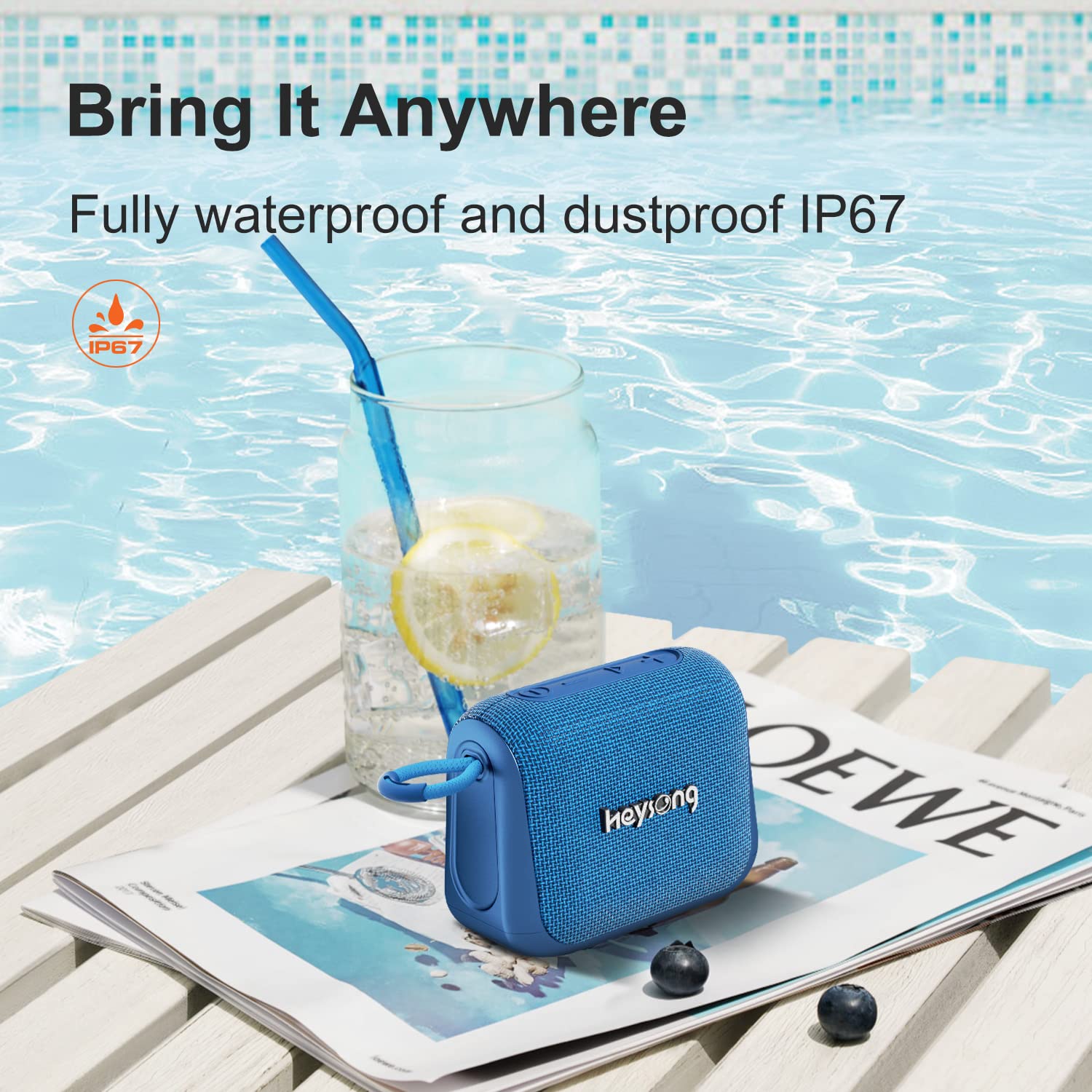 Amazon.co.jp: HEYSONG Bluetooth お風呂 防水 スピーカー IP67