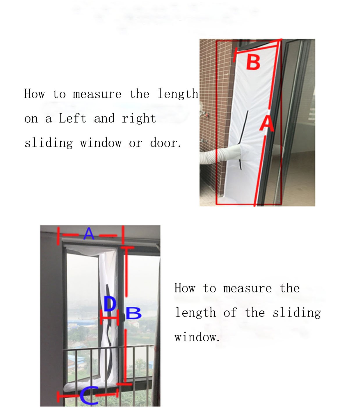 G&M only AirLock - Sello de ventana AirLock de 210 x 45 cm para aire acondicionado móvil y secadores de escape, tope de aire caliente, se puede utilizar en puertas y ventanas