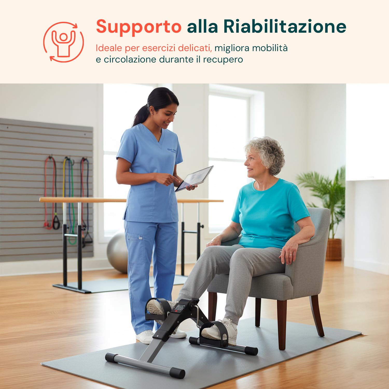 Avilia Mini Vélo d'appartement Compact avec Écran LCD pour Entraînement des Jambes et des Bras