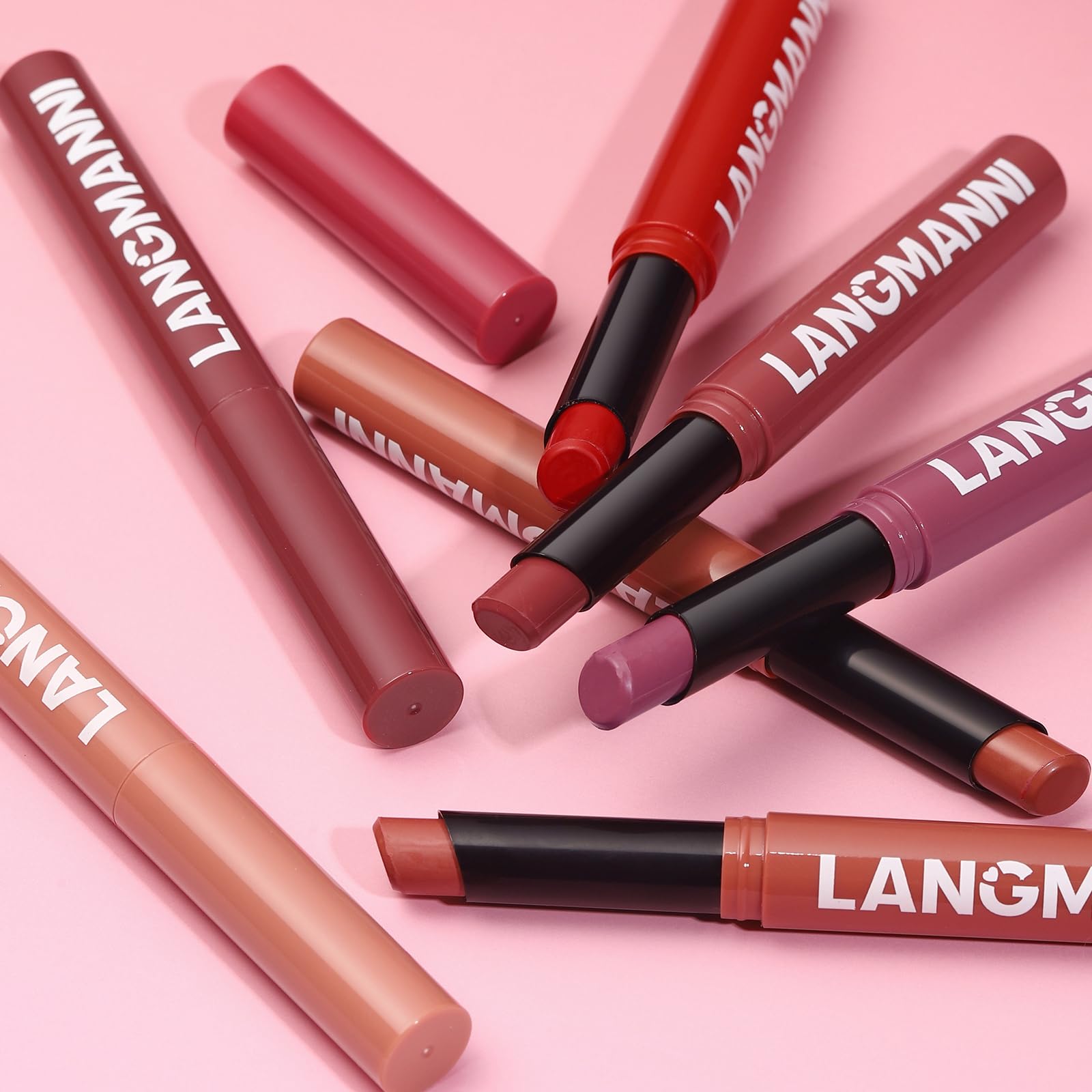 12 lápices labiales de terciopelo mate, color nude, mate, suave, color oscuro, alta pigmentación, de larga duración, impermeable, bálsamo labial, cosméticos de belleza, regalo para niñas y 7