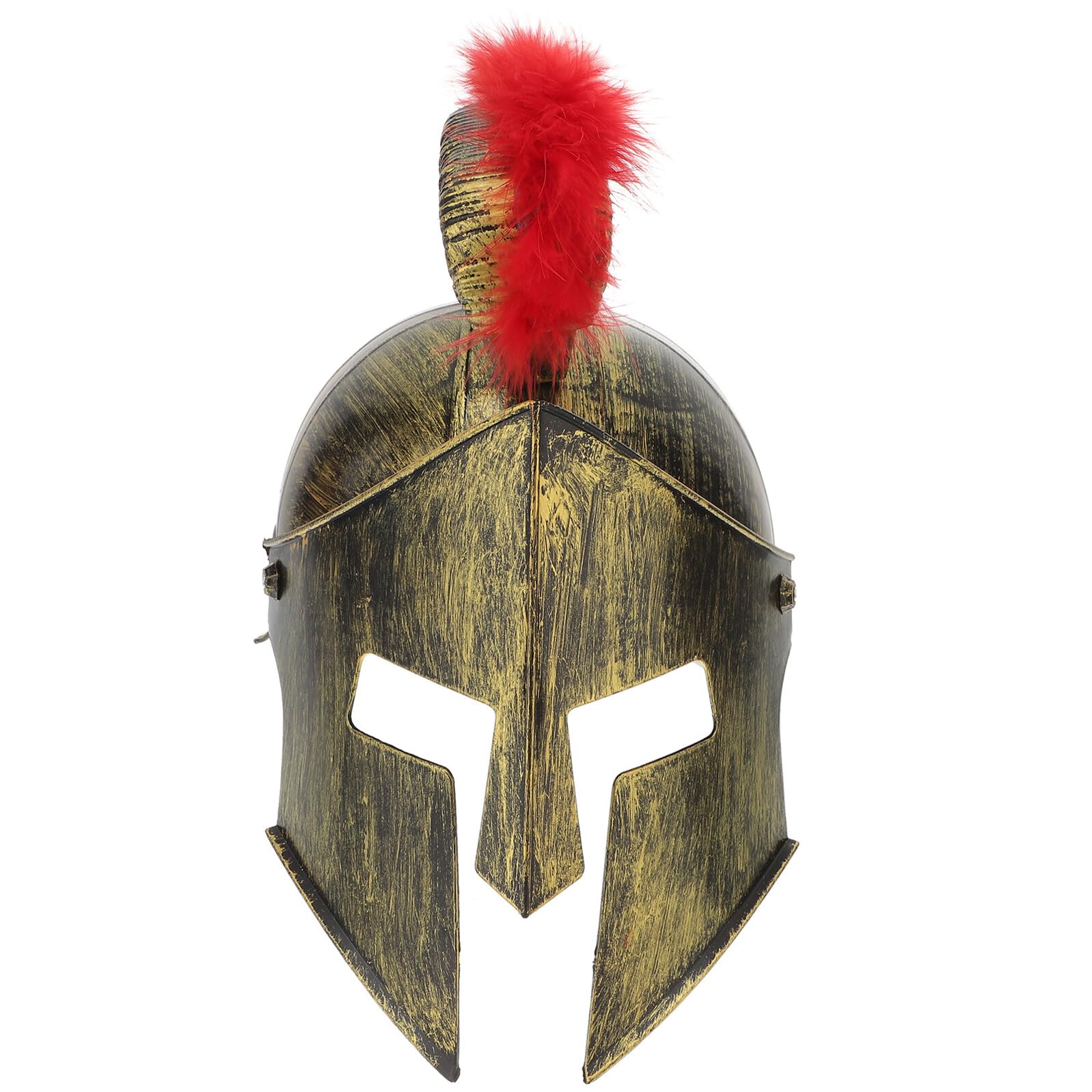 PartyKindom Casco de Guerrero Espartano Dorado para Fiesta y Mascarada, Sombrero de Pvc Cómodo y Divertido Estilo Clásico Único para Disfraces Festivos