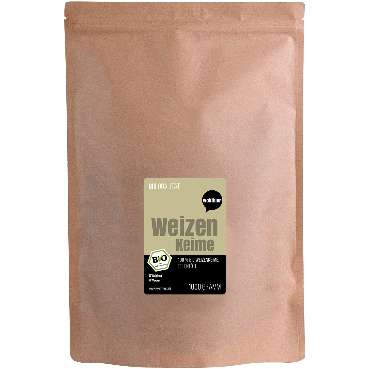 Bio Weizenkeime - Organic - Gesundheitliche Vorteile - Rohkostqualität - 1000g - Spermidinreich - Regionaler Anbau Bayer