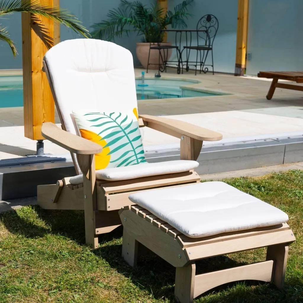 Original Dream-Chairs since 2007 Adirondack Chair Comfort pieghevole in legno massello di rovere come kit sedia da giardino pieghevole resistente alle intemperie per rilassarsi all'aperto carico