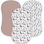 AMROSE 3 Pack Heavenly Soft Bassinet Sheets for Baby Universal Fitted for Various Cradle and Bassinet Mattress Pad, Silk Touch Gentle Breathable Microfiber, Alpaca & Feather