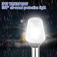 Vista 6 de Saillong Replacement Boat Stern Light Cover Lens Cap Compatible with Attwood Boat Anchor 91017B7 Frosted Globe Screw On All Round Navigation Light