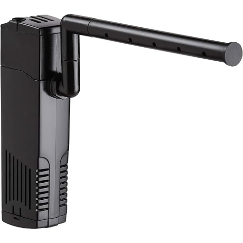 NICREW Aquarium Internal Filter, Submersible Power Filter with Multiple Function, Aeration System with Sponge Filter for Fish Tanks 10-20 Gallon, 100 GPH, 7W