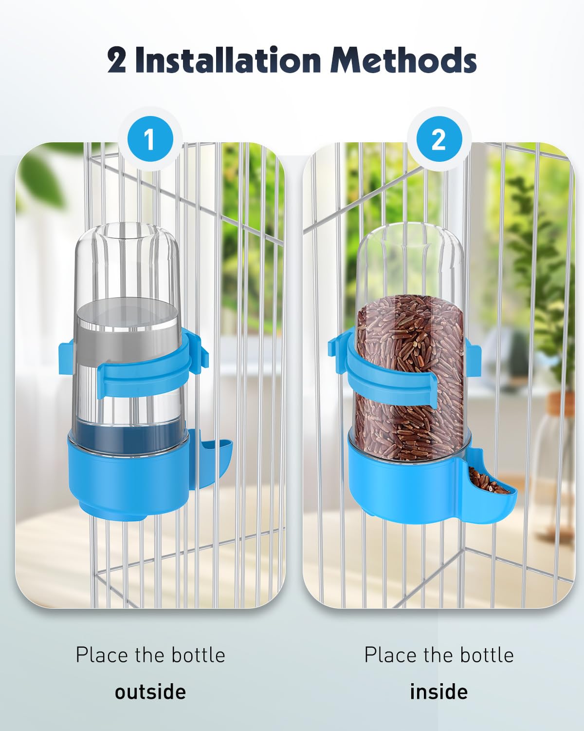 Distributeur D'eau Automatique Pour Oiseaux De 140 Ml - Gamm Vert