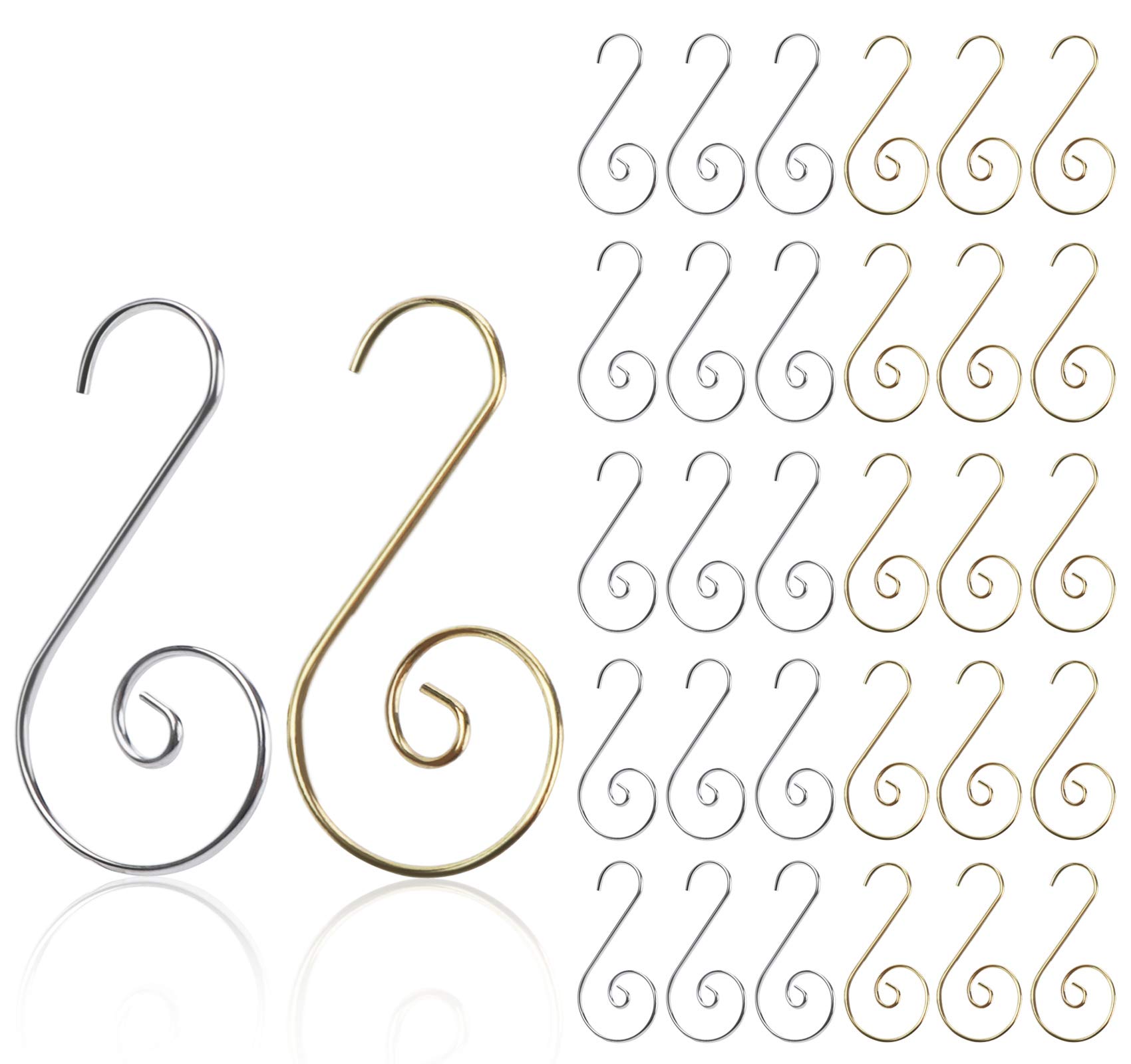 60 Ganci A Forma Di Stella S In Metallo Oro Per Palline Di Natale – Misura 2x5 Cm, In Acciaio Inox, Riutilizzabili, Per Decorazioni Albero, Ghirlande E Addobbi