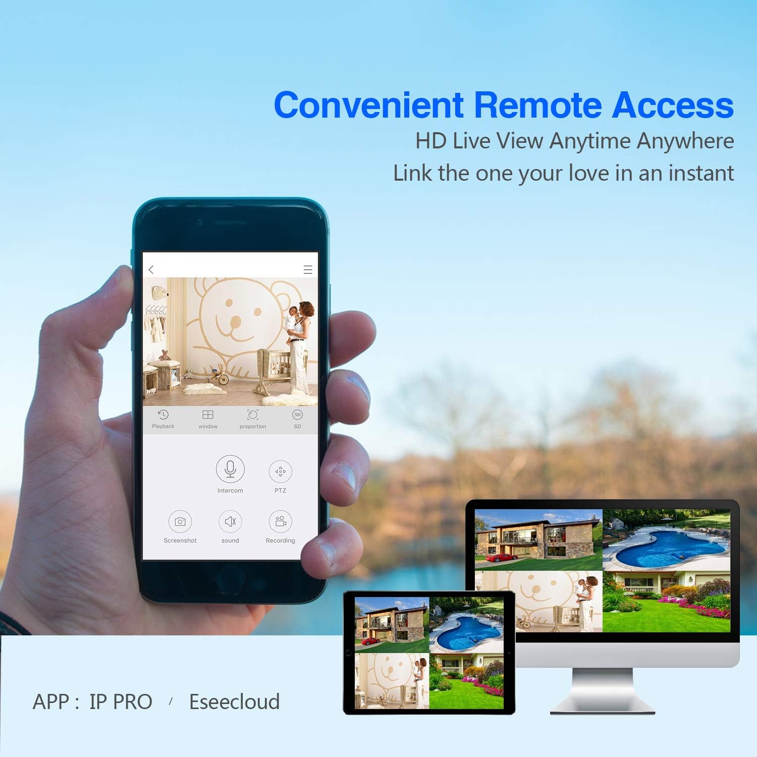 Flash Deals - 60% OFF [8CH,Expandable] All in one with 10.1 Monitor Wireless Security Camera System, Cromorc Home Business CCTV Surveillance 1080P NVR, 4pcs 3MP Indoor Outdoor Night Vision One-Way Audio Camera,1TB HDD