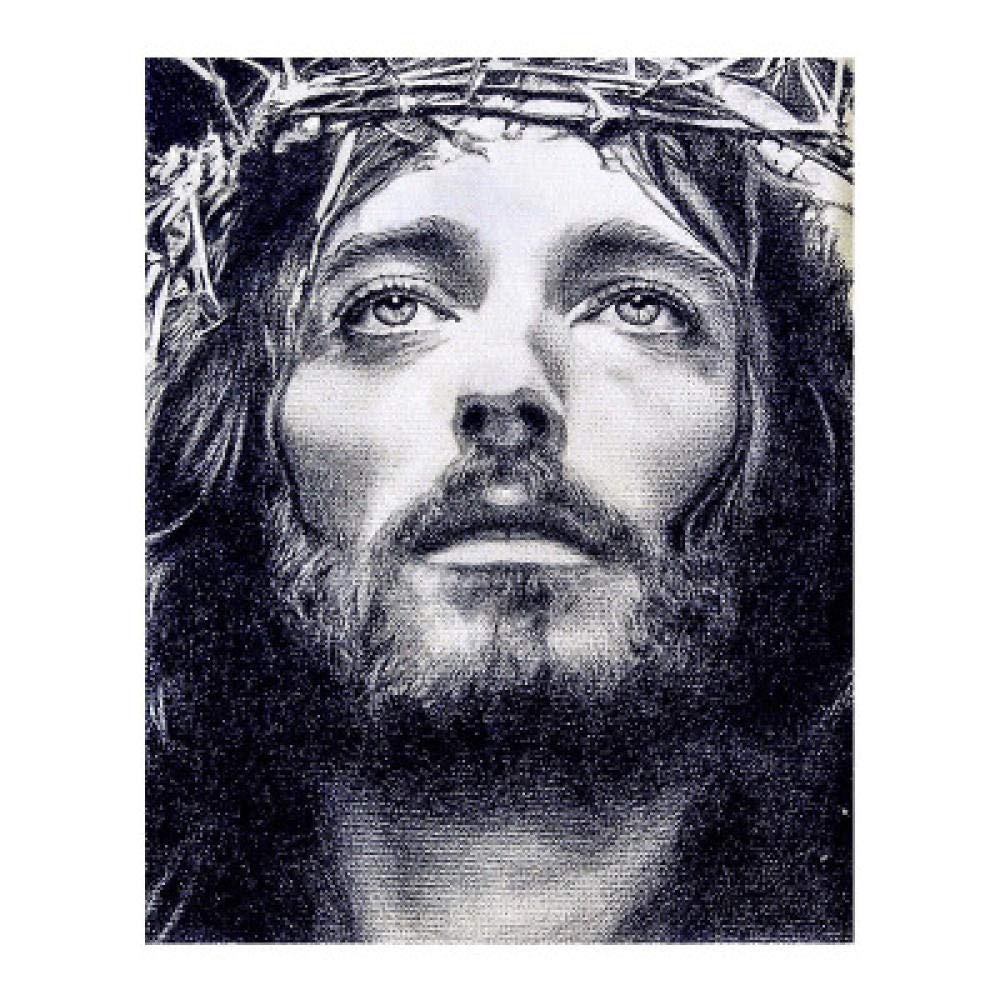 Peinture diamant 5D Jésus Christ broderie mosaïque en résine toile 50x70 cm