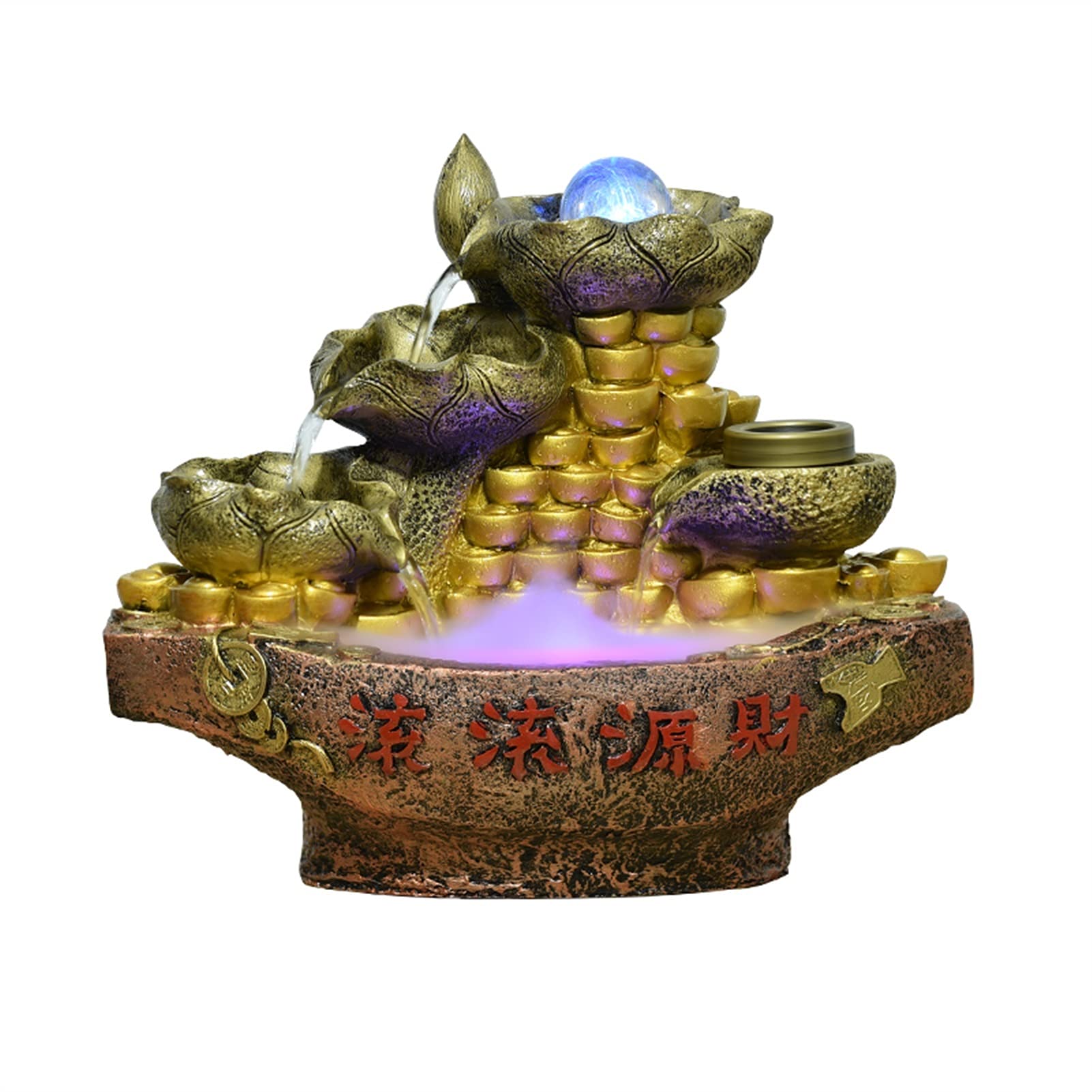 Fontane da tavolo Fontana da tavolo da tavolo al coperto fortunato - Feng Shui Fontana Ufficio fontana Lucky Flow Decoration Best regalo per gli amici( altezza da 16, 9 pollici) .Decorazione della fo