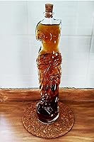 Vista 6 de POLENArt Venus - Decantador de licor con tapón de corcho, decantador de whisky en forma de mujer, jarra de vino de vidrio grueso duradero, 27 onzas