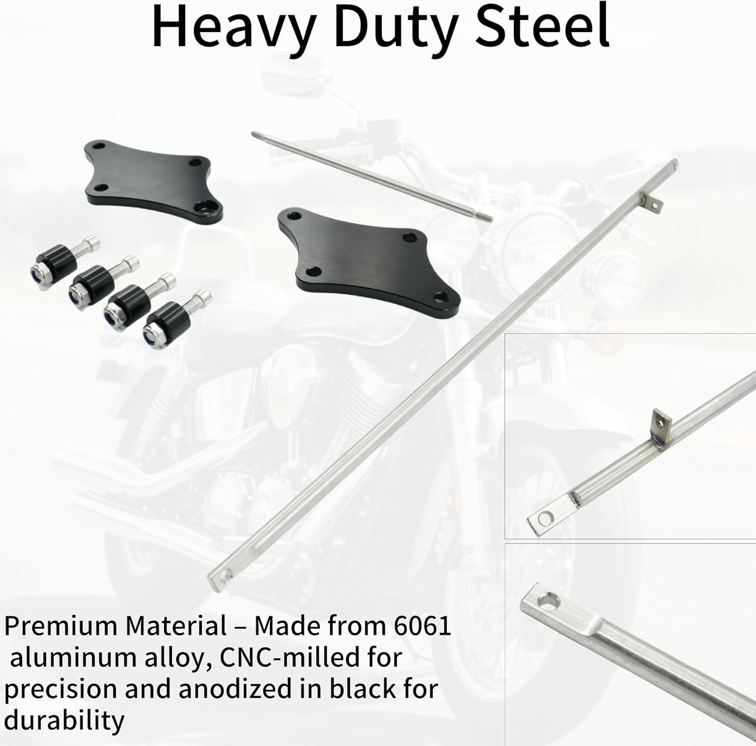 4 Inch Forward Control Extension Kit for Yamaha V Star 650 XVS 650 Custom Custom Classic Silverado, for XVS650 Custom 1998-2016, for XVS650A Classic 1998-2010, XVS650AT Silverado 2002-2010 CNC Billet