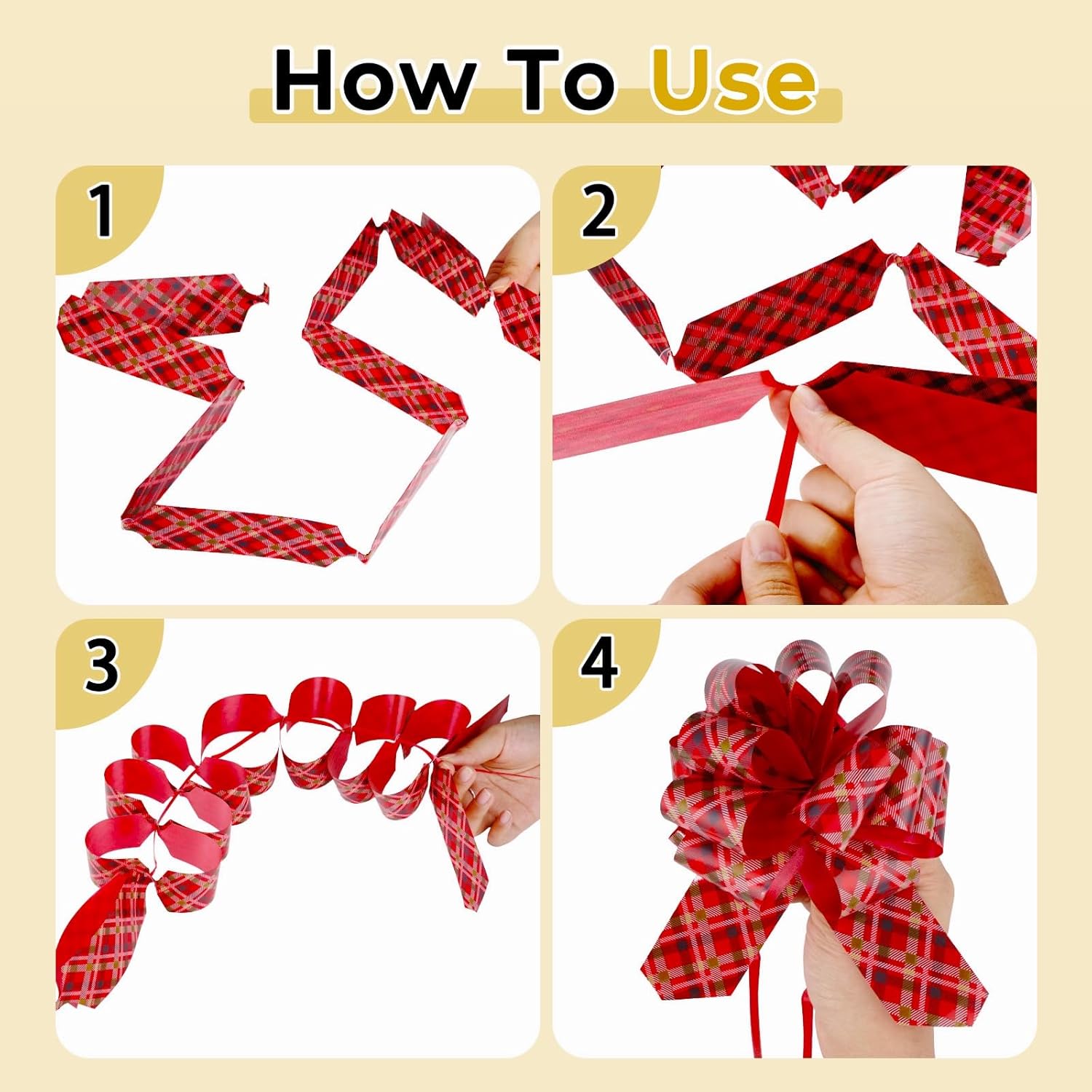 ONTODEX 27PCS Christmas Gift Wrap Bows for Presents, Xmas Pull Bows Easy and Fast Ribbons Gift Wrapping Accessory Holiday Decoration - Image 3