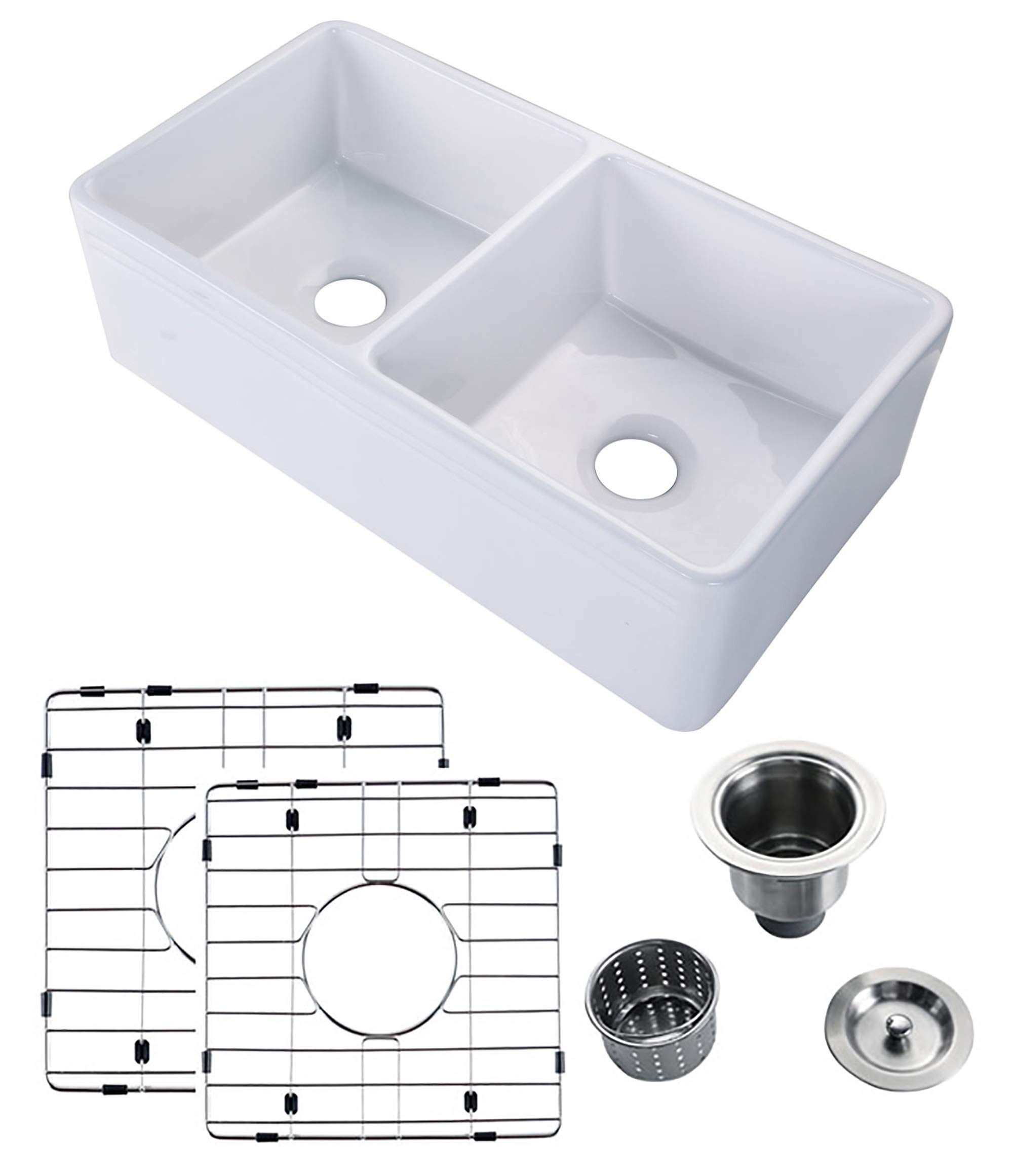 Buy KDK HOME Luxury Pure White Fireclay Modern Farmhouse Kitchen Sink