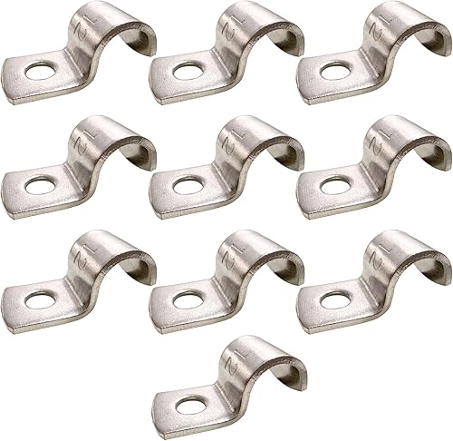 Correa de tubo de 12 pulgada, correa de conducto de acero inoxidable 304, 1 agujero, correa de servicio pesado para la instalación de tubos,