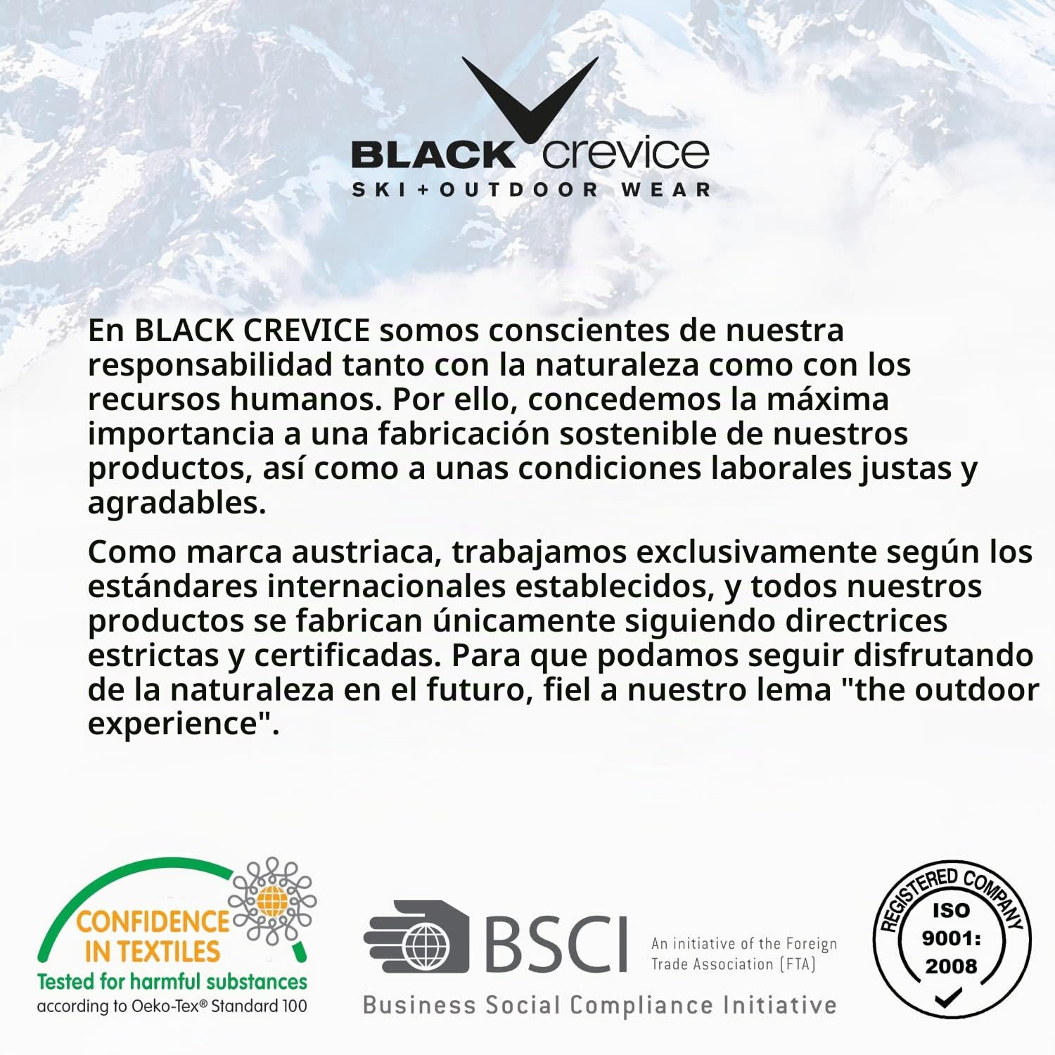 Black Crevice Esquí Bolsillos Set