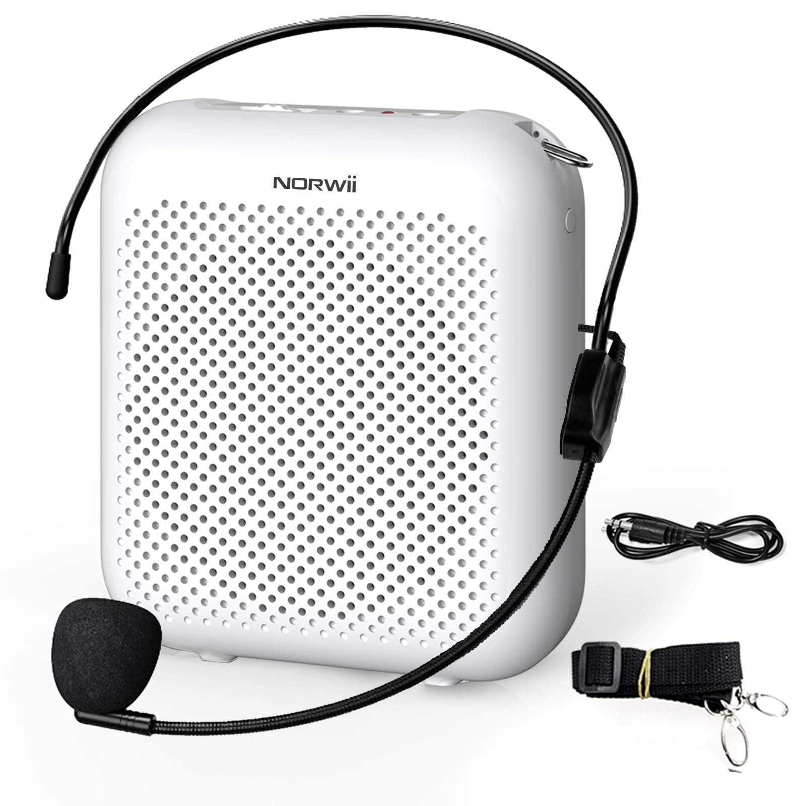 Amazon | Norwii ポータブル拡声器、小型音声増幅器、有線マイク、USB