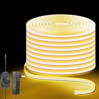 Outdoor Led Strip Lights Waterproof, 10M Dimmable 3000K LED Neon Rope Light Strips, IP67 Warm White LED Strip Light, Suitable for Indoor and Outdoor Decorations [Energy Class F]